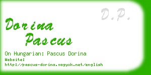 dorina pascus business card